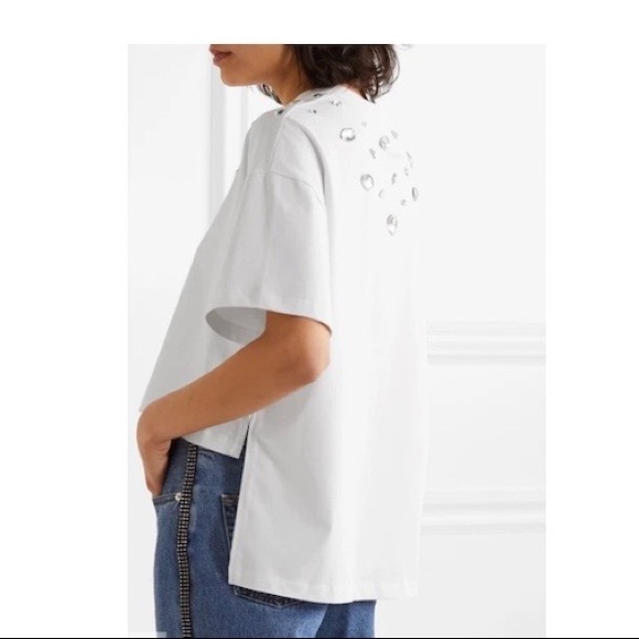 CHRISTOPHER KANE Crystal-embellished Cotton Jersey White SIZE S - Picture 8 of 11
